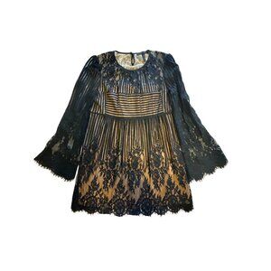bcbgmaxazria embroidered tulle dress BCBGMAXAZRIA Dot Tulle Gown in Black